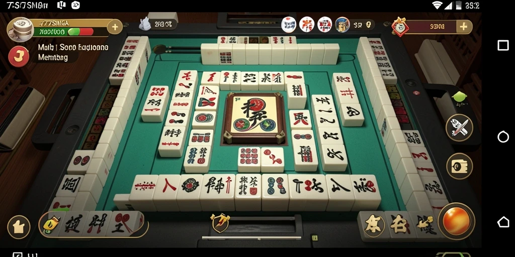 Tampilan menarik dari gameplay Mahjong di 77SINGA.