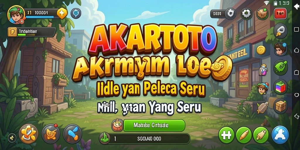 Tampilan gameplay AKARTOTO yang sederhana dan menarik.