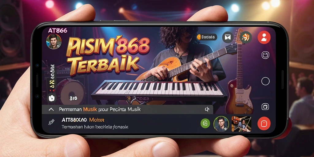 Tampilan gameplay AT866 menunjukkan keseruan bermain musik dengan teman.