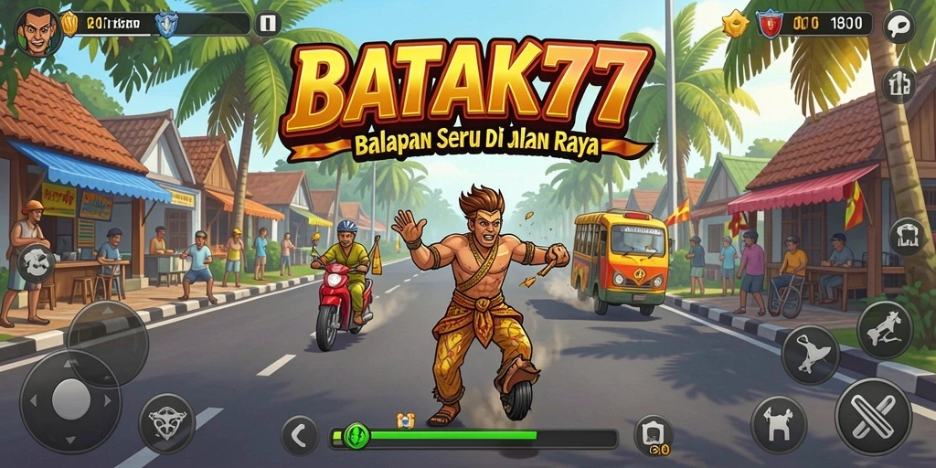 Tampilan seru gameplay balapan di BATIK77.