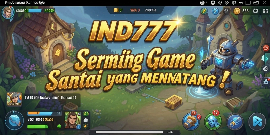 Tampilan gameplay menawan dan penuh warna dari IND777.