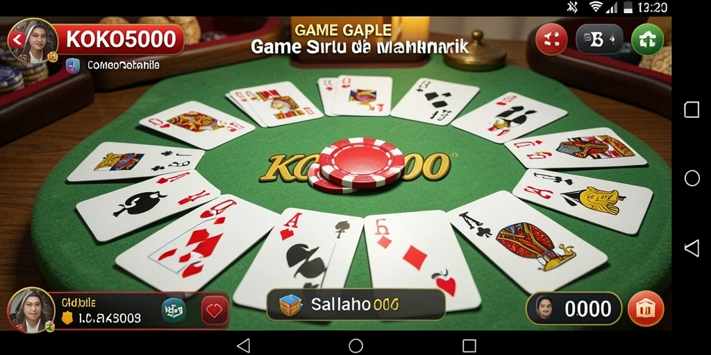 Tampilan gameplay seru KOKO5000 dengan suasana bermain Gaple yang menyenangkan.