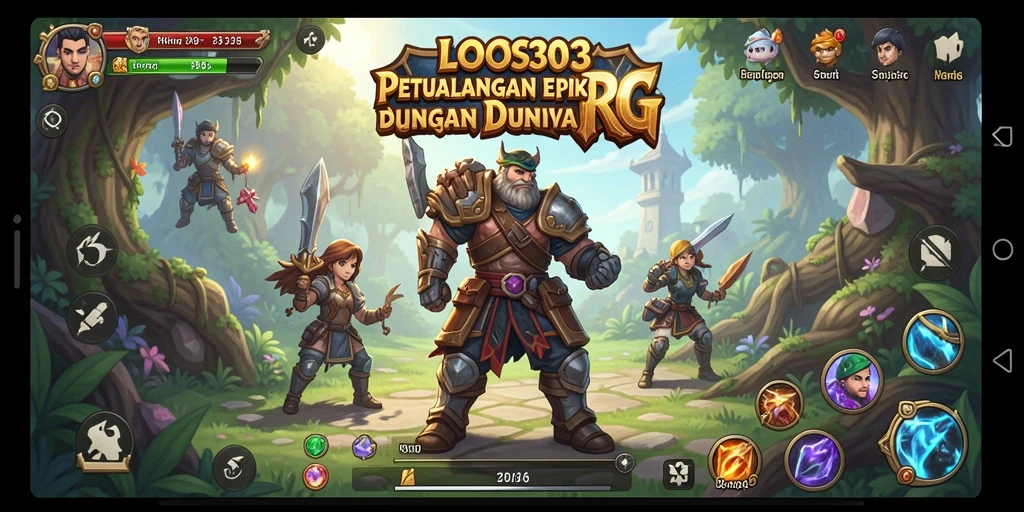 Tangkapan layar utama dari gameplay menarik RPG LOS303.