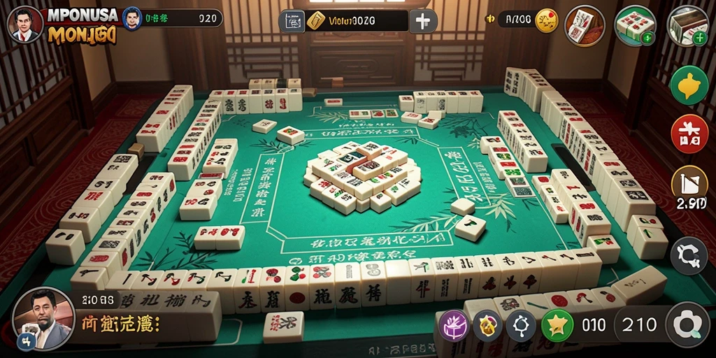 Tampilan gameplay Mahjong yang menarik dari MPONUSA.