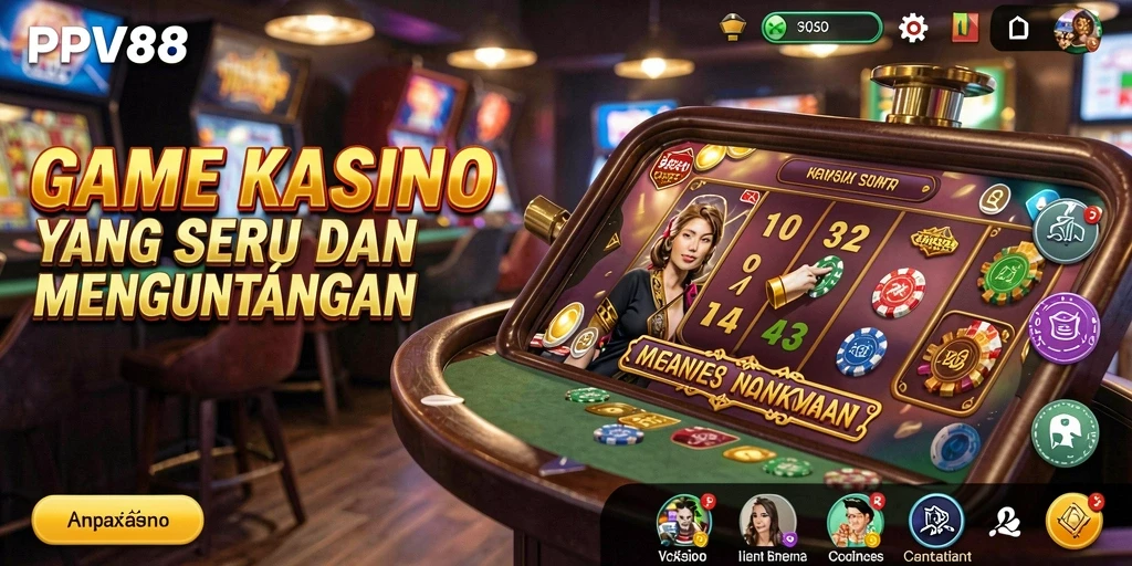 Screenshot menampilkan gameplay menarik dari berbagai permainan Kasino di PPV88.