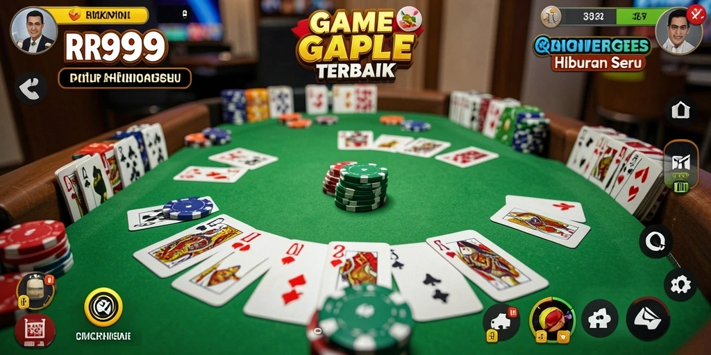 Tampilan gameplay RR999 yang seru dan interaktif dalam permainan Gaple.