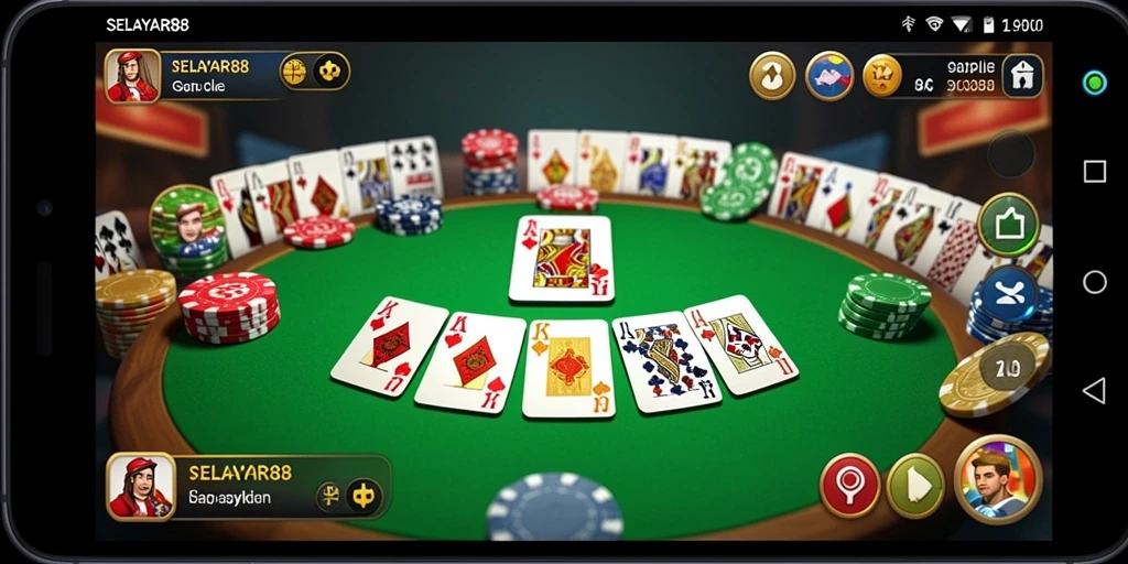Screenshot menunjukkan gameplay seru Gaple di SELAYAR88.