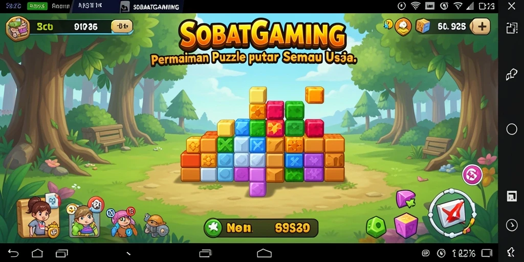 Tampilan gameplay gameplay puzzle SOBATGAMING yang menantang dan menyenangkan.