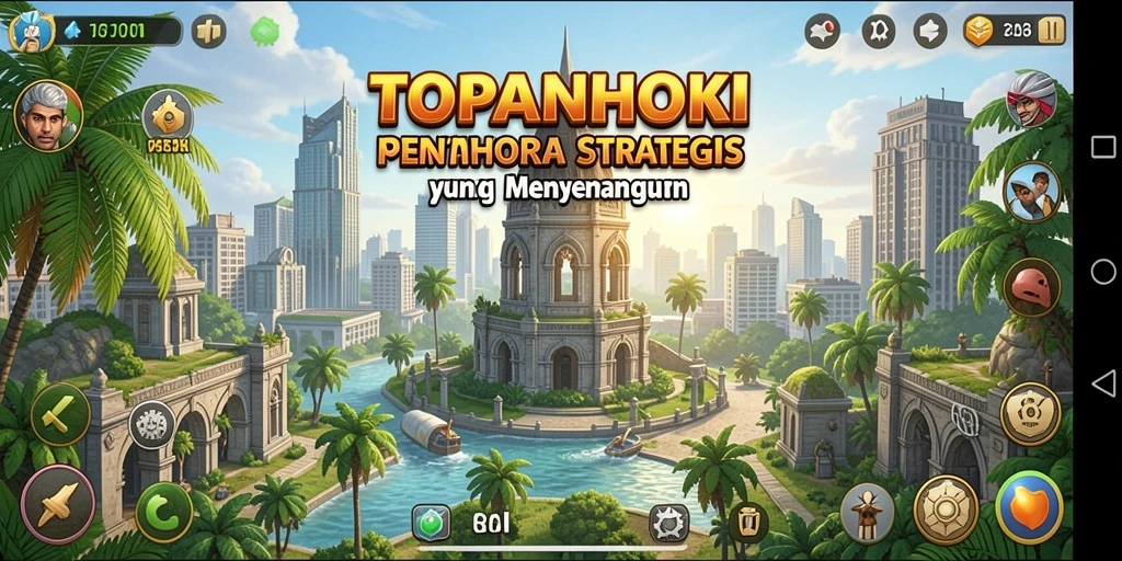 Gameplay TOPANHOKI menampilkan aksi menara pertahanan yang seru dan strategis.
