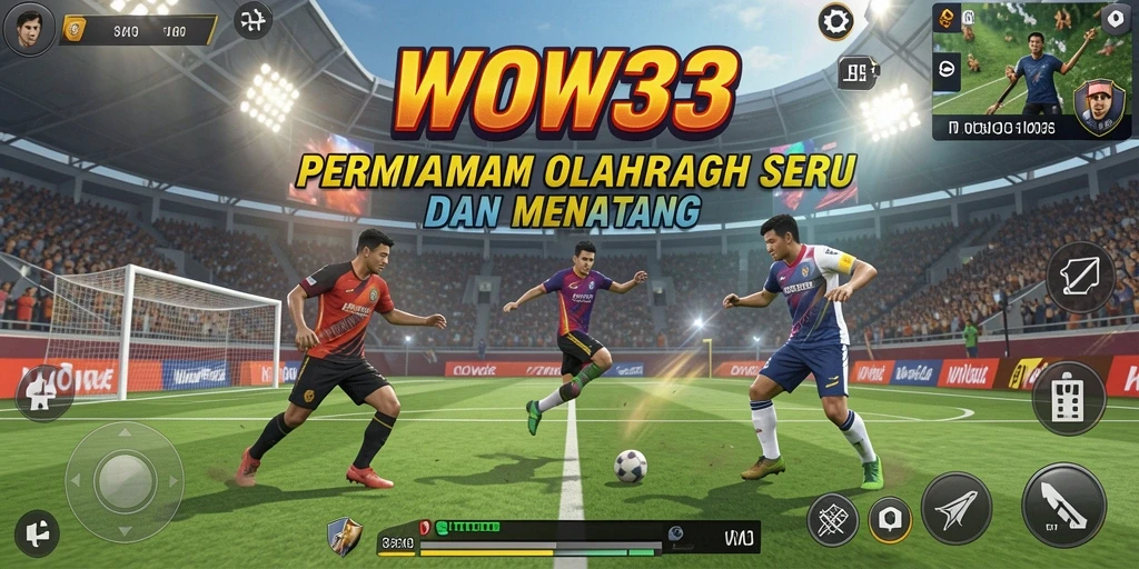 Tampilan seru dari gameplay WOW33 dengan adegan olahraga.